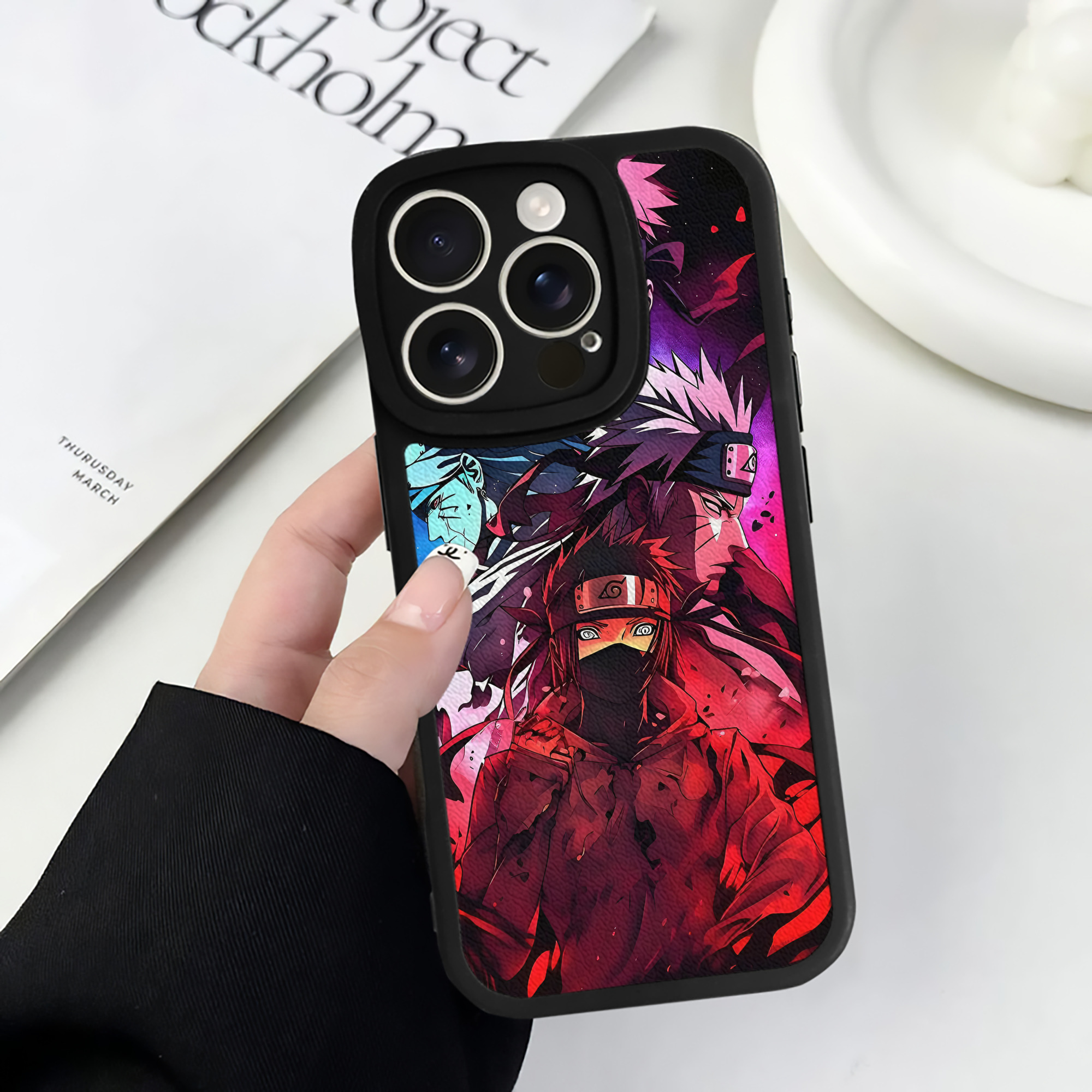 （画像用） NARUTO -ナルト- NARUTO -ナルト- 疾風伝 【iPhone 16シリーズ対応】シリコンスマホケース（レザー調） 材質：シリコン